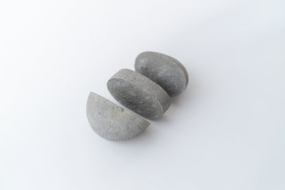 Stone split into three pieces